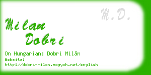 milan dobri business card